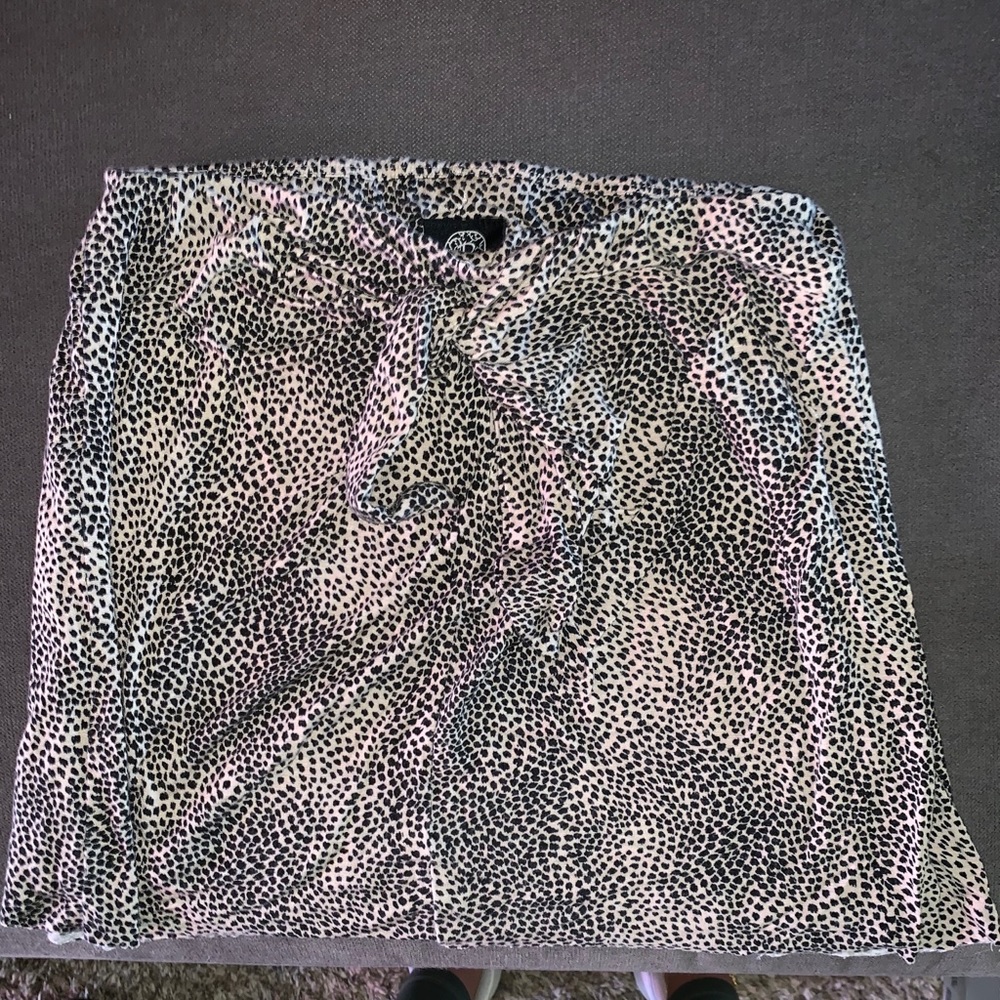 Cheetah print mini skirt